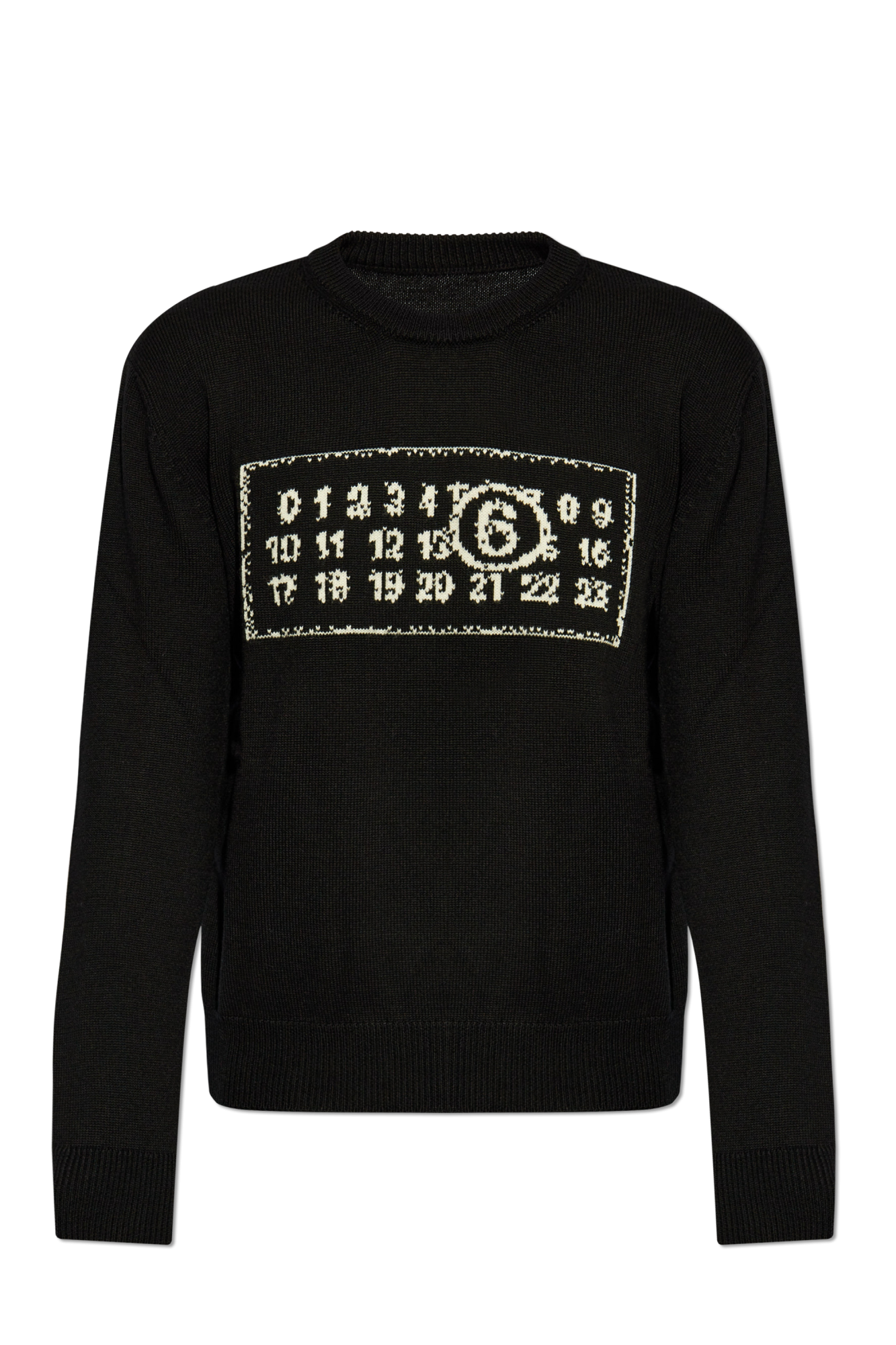 Black Sweater with logo MM6 Maison Margiela